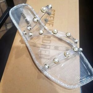 Steve Madden Clear Studded Women's Sandals